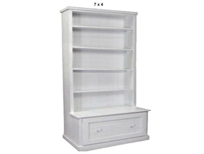 URBAN (AUSSIE MADE) BOOKCASE COMBO WITH FLAT TOP + 1 DRAWER COLLECTION - ASSORTED PAINTED COLOURS