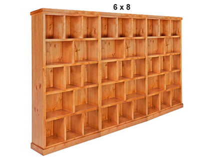 Urban (AUSSIE MADE) Flat Top Staggered Bookcase (4 SECTIONS) Pigeon Paired Collection - Assorted Stained Colours