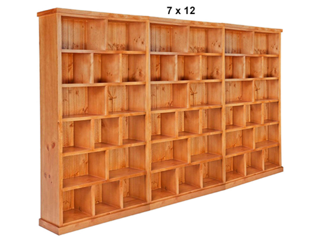 Urban (AUSSIE MADE) Flat Top Staggered Bookcase (4 SECTIONS) Pigeon Paired Collection - Assorted Stained Colours