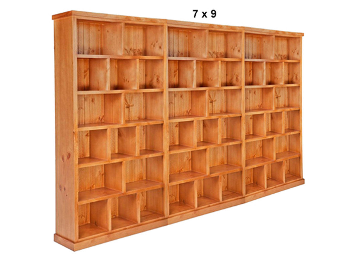 Urban (AUSSIE MADE) Flat Top Staggered Bookcase (4 SECTIONS) Pigeon Paired Collection - Assorted Stained Colours