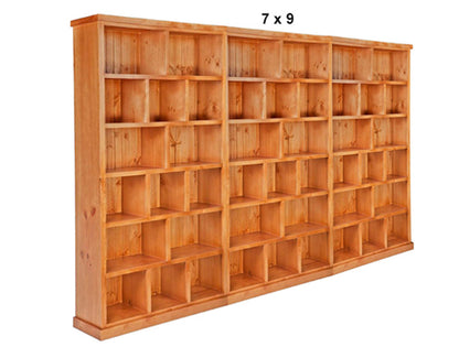 Urban (AUSSIE MADE) Flat Top Staggered Bookcase (4 SECTIONS) Pigeon Paired Collection - Assorted Stained Colours