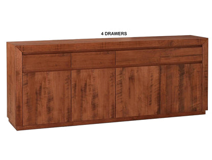 URBAN (AUSSIE MADE) BUFFET WITH FLOATING BASE COLLECTION - TASSIE OAK COMBINATION - ASSORTED STAINED COLOURS - STARTING FROM $899