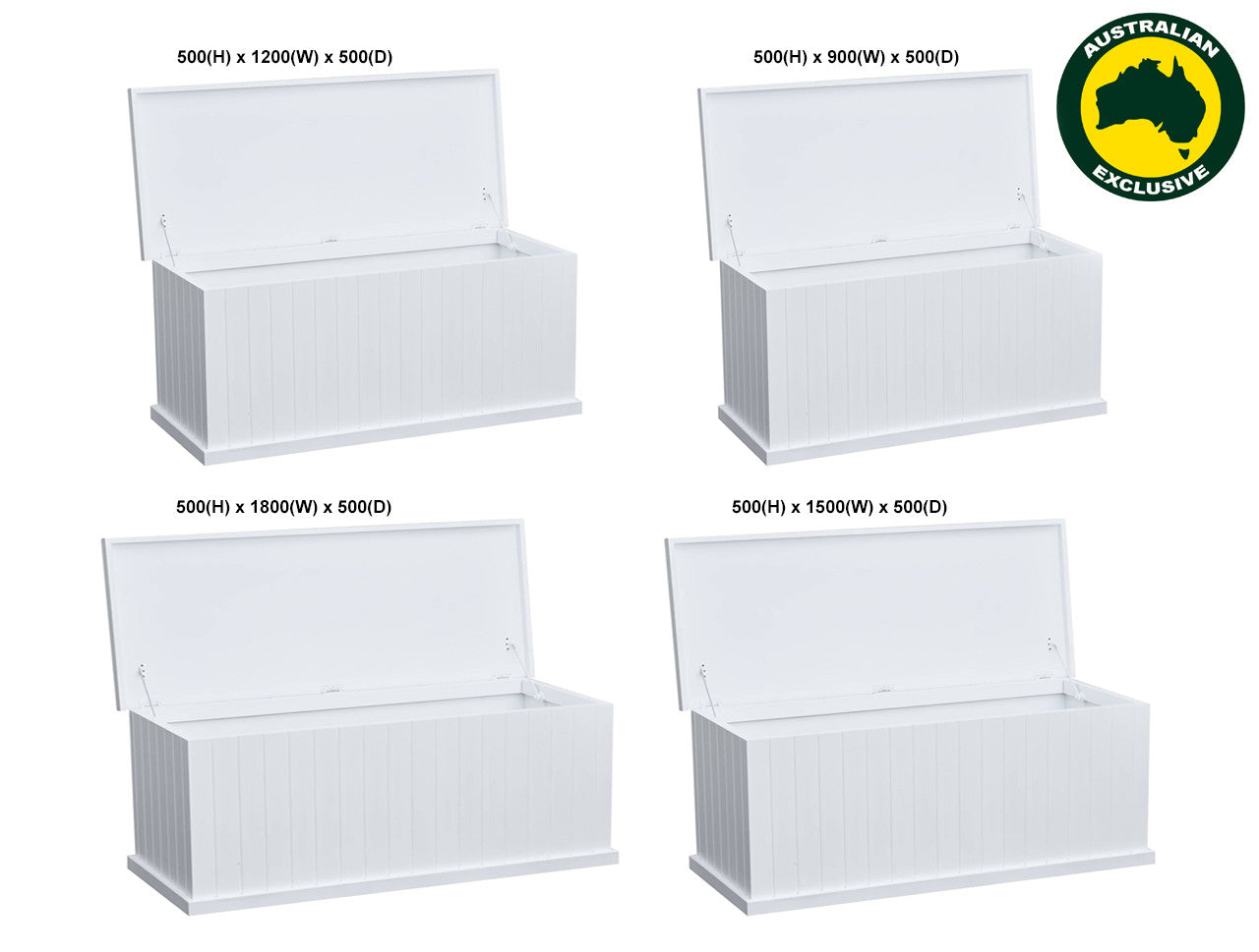 URBANITE (AUSSIE MADE) FLAT TOP WITH LINED SIDES BLANKET BOX COLLECTION - ASSORTED PAINTED COLOURS