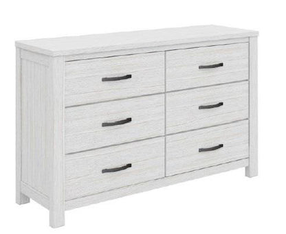 MILDRED DOUBLE OR QUEEN 4 PIECE (DRESSER / LOWBOY )BEDROOM SUITE (6-12-15-9-14-1) - WHITE WASH