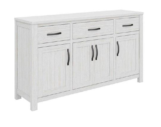 MILDRED SIDEBOARD BUFFET WITH 4 DOORS / 3 DRAWERS (6-12-15-9-14-1)  -  875(H) x 1580(W)- WHITE WASH