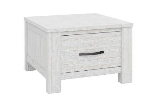MILDRED LAMP / SIDE TABLE  WITH ONE DRAWER (6-12-15-9-14-1) - WHITE WASH