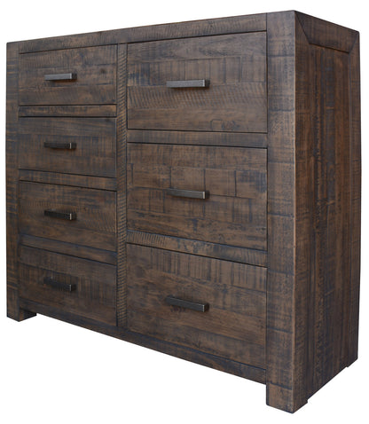 MUNICH 7 DRAWER TALLBOY - GREY STONE