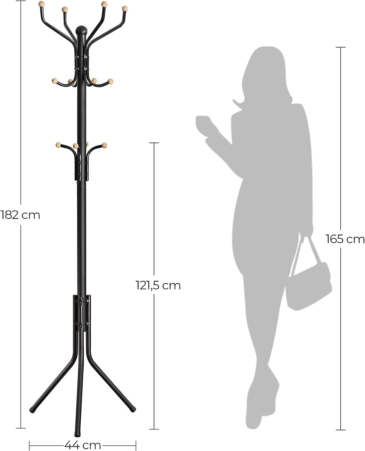 Leane Metal Hat Stand - Black