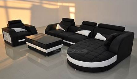 YORO (G8018E)  CHAISE LOUNGE + COFFEE TABLE  - CHOICE OF LEATHER AND ASSORTED COLOURS AVAILABLE