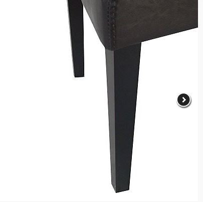 PANCHEX  (US01M)  BYCAST  LEATHER  DINING CHAIR SET x 2  - BROWN