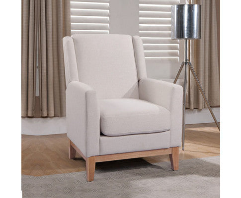 MIRELLA FABRIC UPHOLSTERED ARMCHAIR - BEIGE
