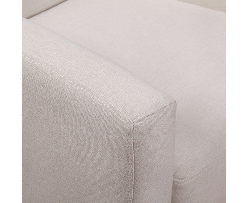MIRELLA FABRIC UPHOLSTERED ARMCHAIR - BEIGE