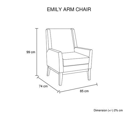 MIRELLA FABRIC UPHOLSTERED ARMCHAIR - BEIGE