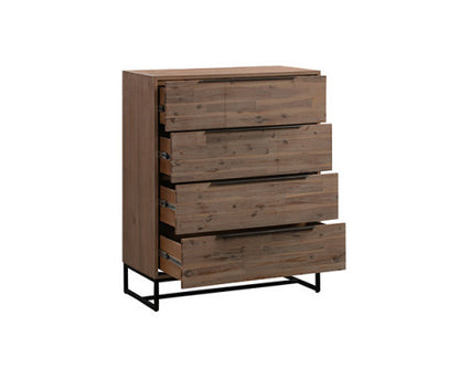 GAILE KING 4 PIECE (TALLBOY) BEDROOM SUITE - LIGHT OAK