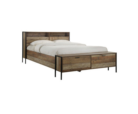 DYNIE QUEEN 4 PIECE (TALLBOY) BEDROOM SUITE WITH HEADBORAD AND FOOTBOARD STORAGE - AS PICTURED