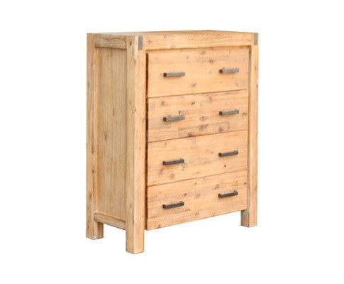 NOWRA KING 4 PIECE (TALLBOY) BEDROOM SUITE - CLASSIC OAK