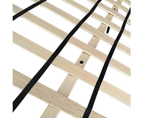 KING RIDGEN VELVET FABRIC BED FRAME WITH TUFTED BEDHEAD - DARK GREY