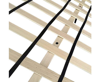 KING RIDGEN VELVET FABRIC BED FRAME WITH TUFTED BEDHEAD - DARK GREY