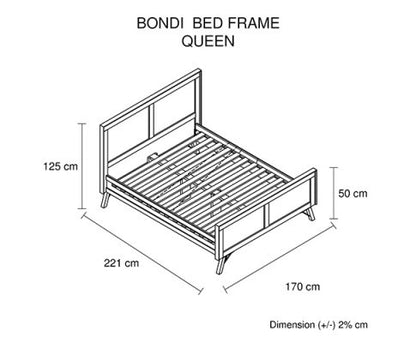 QUEEN LUCINDA BED FRAME - AS PICTURED