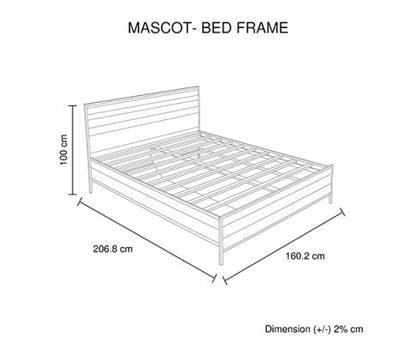 QUEEN DYNIE BED FRAME - AS PICTURED