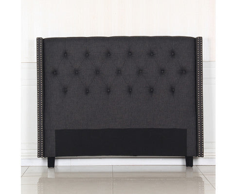HARPER QUEEN FABRIC HEADBOARD - CHARCOAL