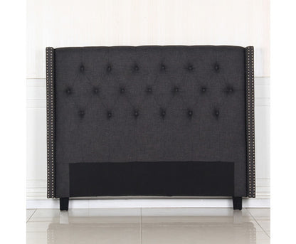 CLOVER QUEEN FABRIC HEADBOARD - CHARCOAL