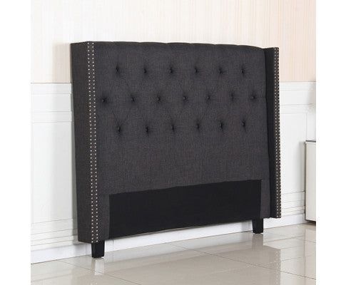 HARPER QUEEN FABRIC HEADBOARD - CHARCOAL