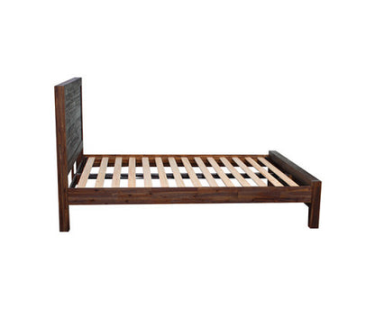 KING NOWRA ACACIA BED FRAME - CHOCOLATE