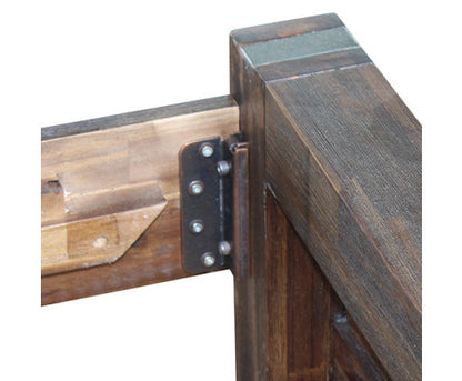 KING NOWRA ACACIA BED FRAME - CHOCOLATE