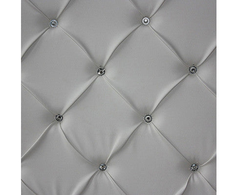 QUEEN SIRENE LEATHERETTE  BED - WHITE