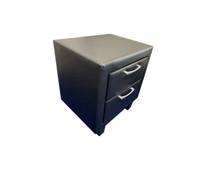 CAHRLEIGH 2 DRAWER BEDSIDE TABLE - BLACK