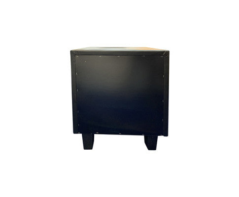 CAHRLEIGH 2 DRAWER BEDSIDE TABLE - BLACK