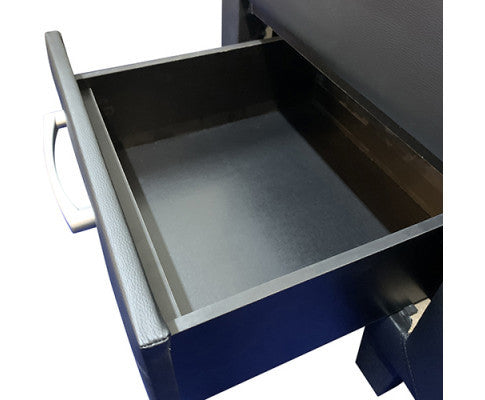 CAHRLEIGH 2 DRAWER BEDSIDE TABLE - BLACK