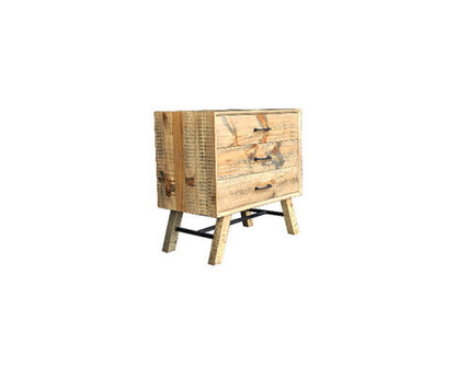 LUCINDA 3 DRAWER BEDSIDE TABLE - AS PICTURED