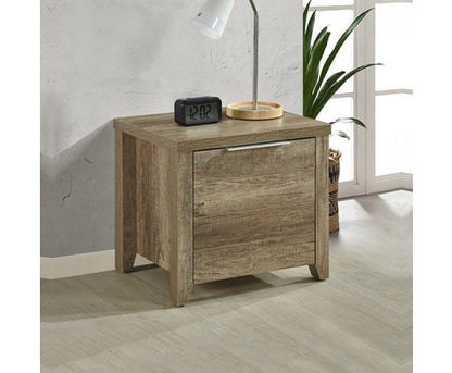 ALVARRO 2 DRAWER BEDSIDE TABLE - OAK
