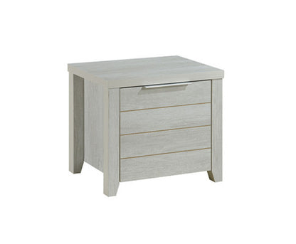 ALVARRO 2 DRAWER BEDSIDE TABLE - WHITE ASH
