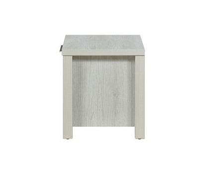 ALVARRO 2 DRAWER BEDSIDE TABLE - WHITE ASH