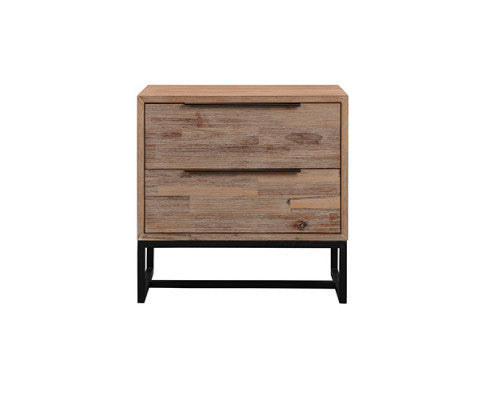 GAILE 2 DRAWER BEDSIDE TABLE - TEA