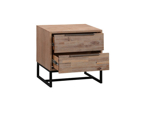 GAILE 2 DRAWER BEDSIDE TABLE - TEA