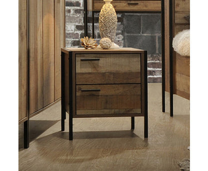 DYNIE 2 DRAWER BEDSIDE TABLE - AS PICTURED