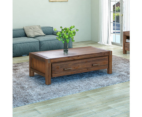 Nowra 2 Drawer Coffee Table - Chocolate