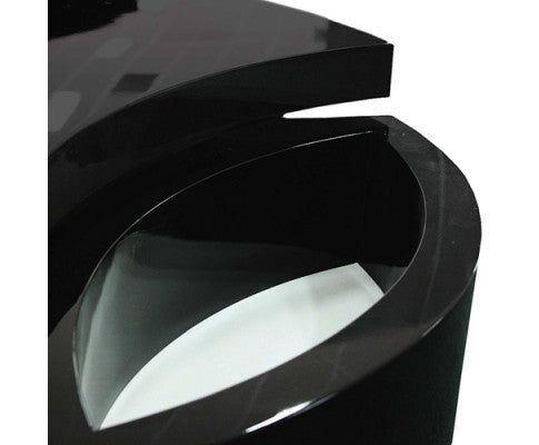 GLISHIA ADJUSTABLE ROUND COFFEE TABLE - BLACK