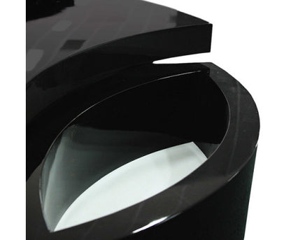 GLISHIA ADJUSTABLE ROUND COFFEE TABLE - BLACK