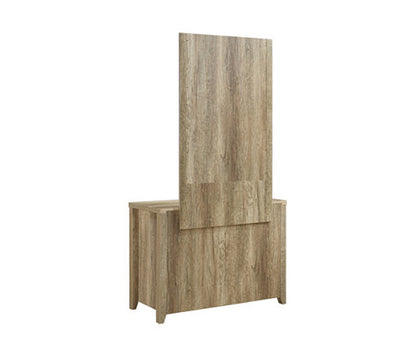 ALVARRO 3 DRAWER DRESSING TABLE WITH MIRROR - OAK