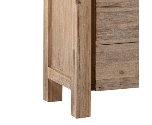 JARVAN 6 DRAWER DRESSING TABLE WITH MIRROR - CLASSIC OAK