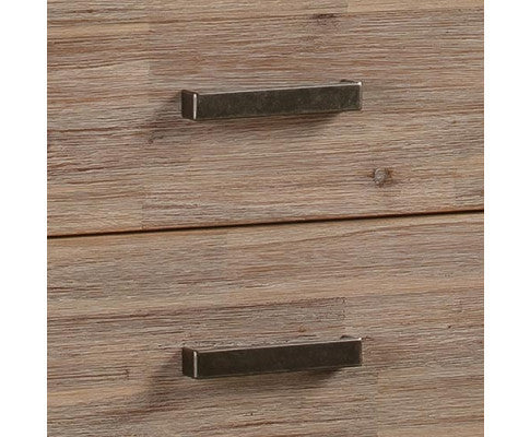 JARVAN 6 DRAWER DRESSING TABLE WITH MIRROR - CLASSIC OAK