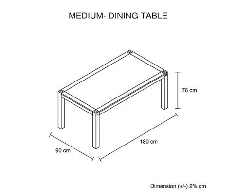 CARSON DINING TABLE ONLY 1800(W) x 900(D) - CHOCOLATE