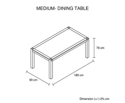 CARSON DINING TABLE ONLY 1800(W) x 900(D) - CLASSIC OAK