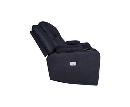 NAZNEEN SINGLE SEATER FABRIC RECLINER ARM CHAIR - BLACK