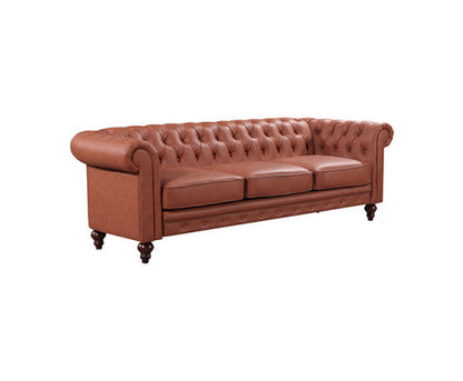 SHILOAH 3 + 2 SEATER PU LEATHER  SOFA  LOUNGE SET - BROWN